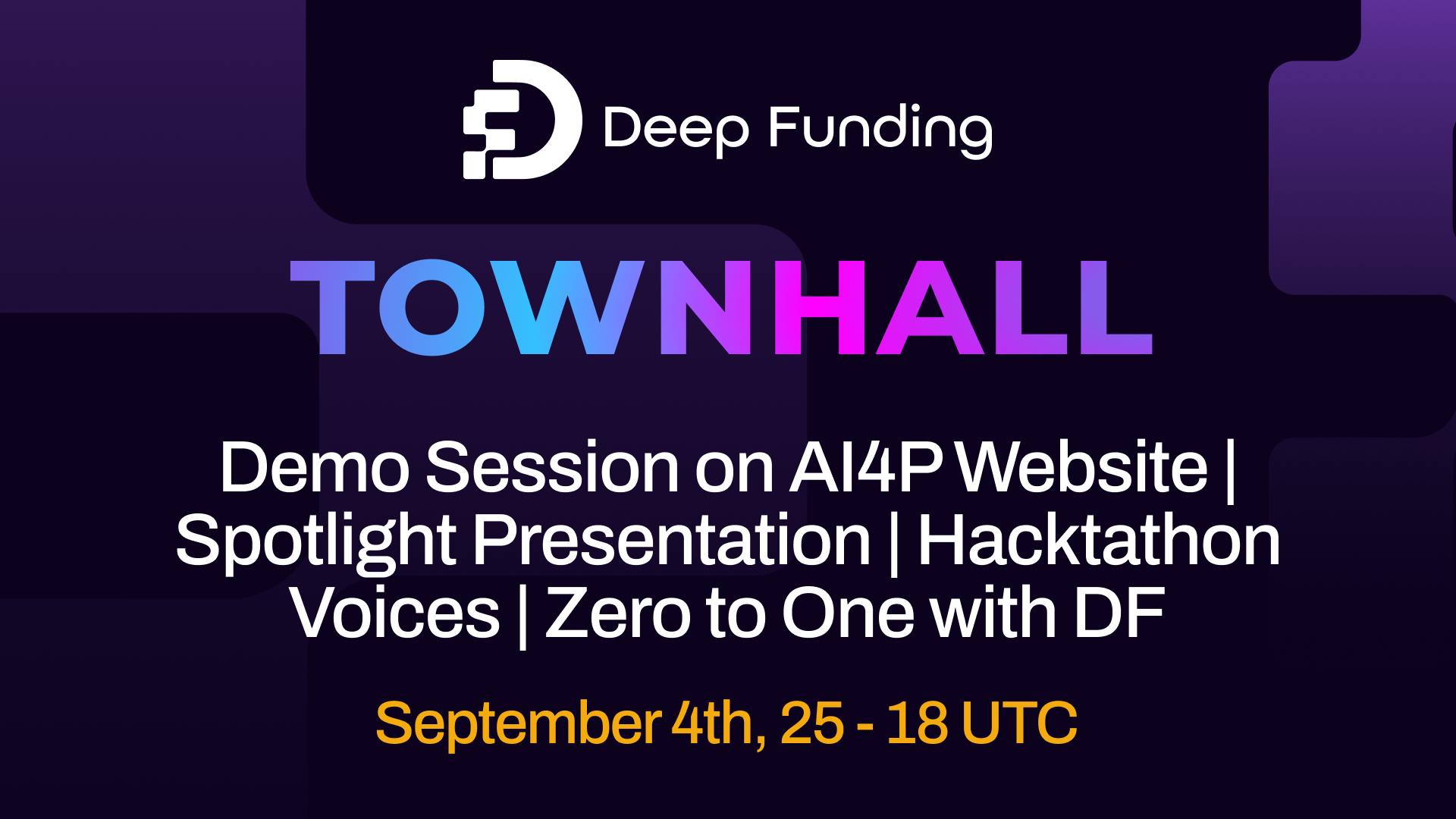 Dear Deep Funding and SingularityNET Community, It’s Townhall week