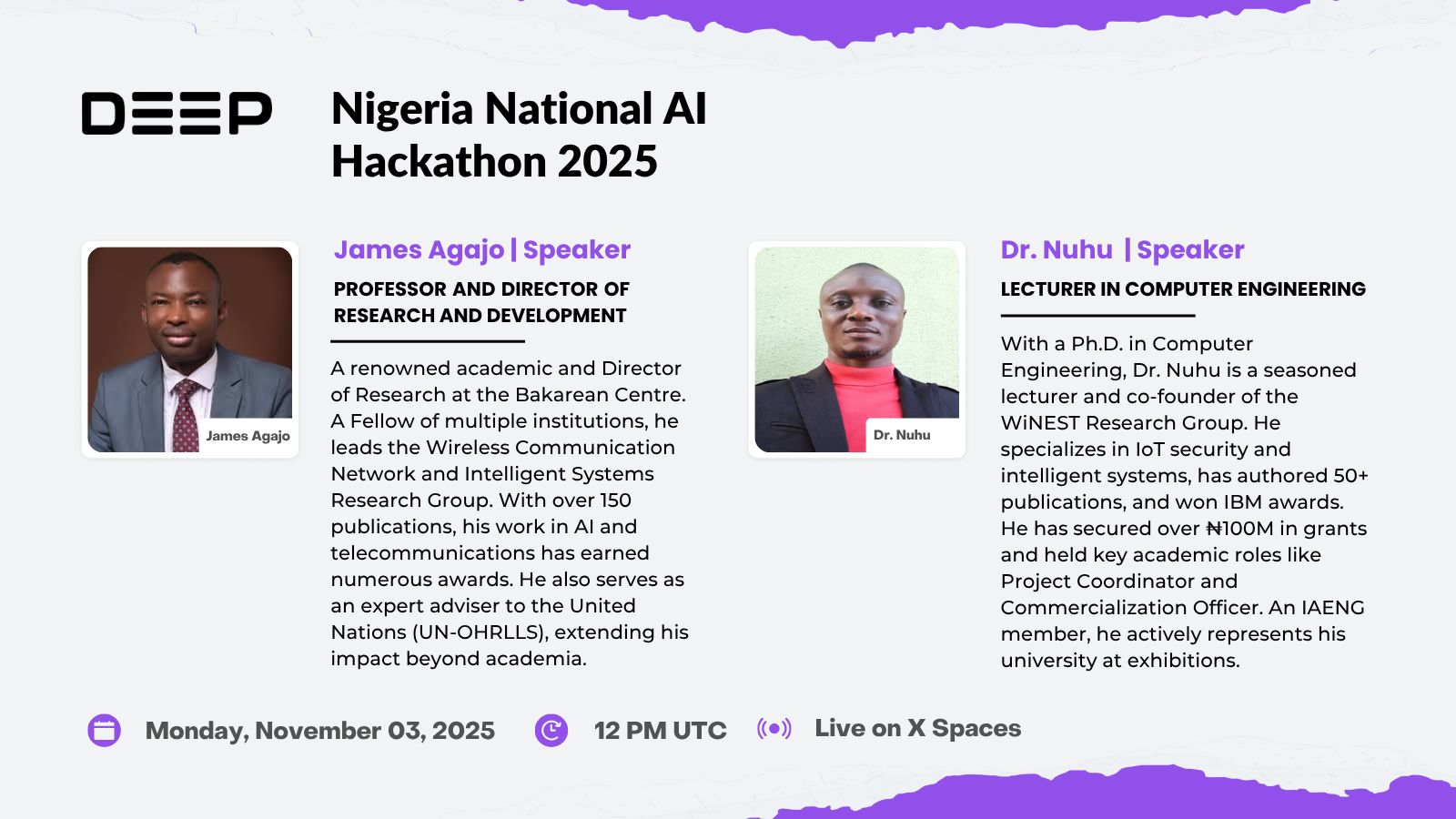 Upcoming X Space: Meet the Speakers